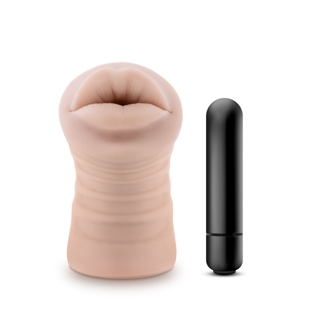 M for Men - Angie Mouth Stroker - Vanilla | 819835023227 | Available at EroticWarehouse.com