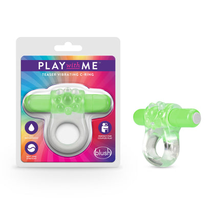 Play With Me – Teaser Vibrating C-Ring – Green | 850002870312 | Available at EroticWarehouse.com