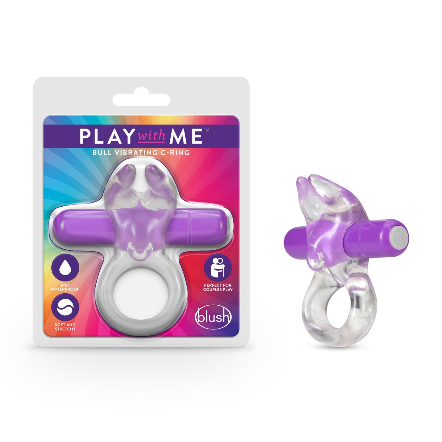 Play With Me – Bull Vibrating C-Ring - Purple | 850002870411 | Available at EroticWarehouse.com