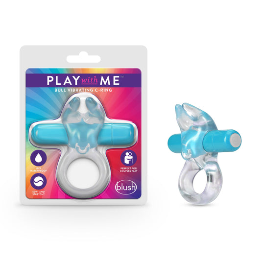 Play With Me – Bull Vibrating C-Ring - Blue | 850002870305 | Available at EroticWarehouse.com