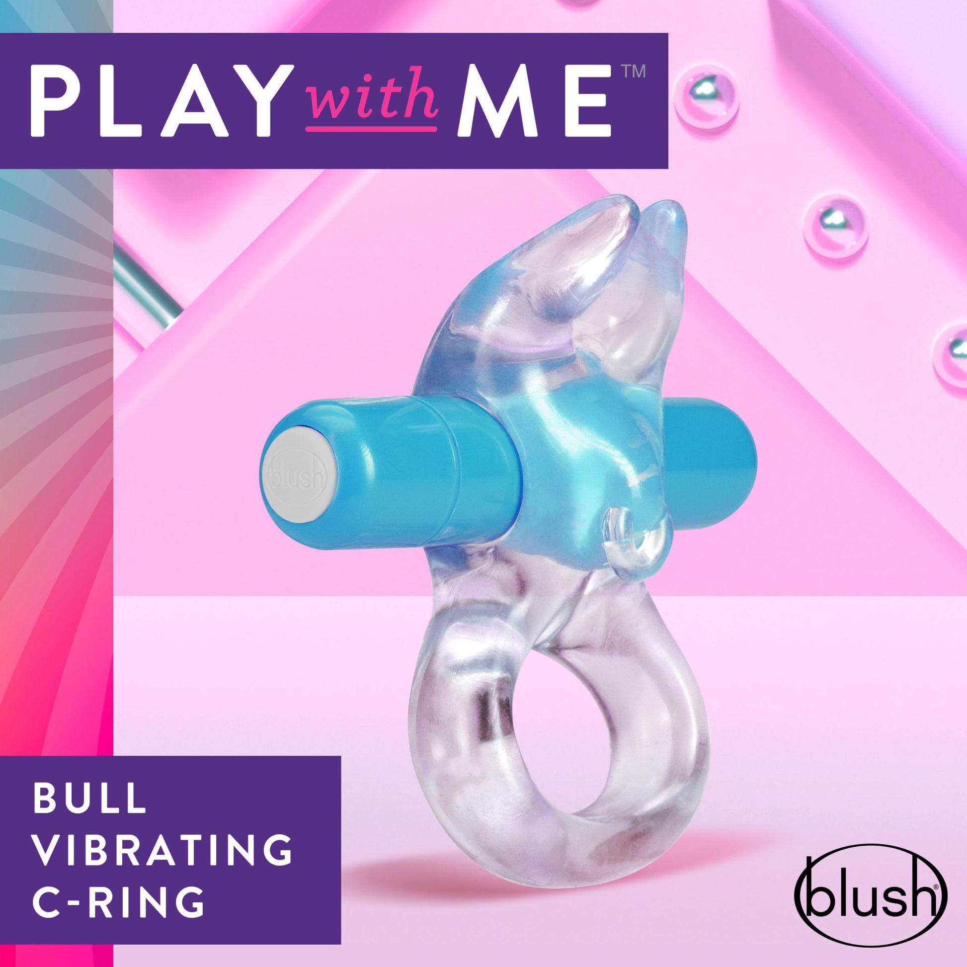 Play With Me – Bull Vibrating C-Ring - Blue | 850002870305 | Available at EroticWarehouse.com