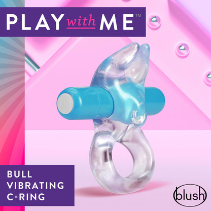 Play With Me – Bull Vibrating C-Ring - Blue | 850002870305 | Available at EroticWarehouse.com