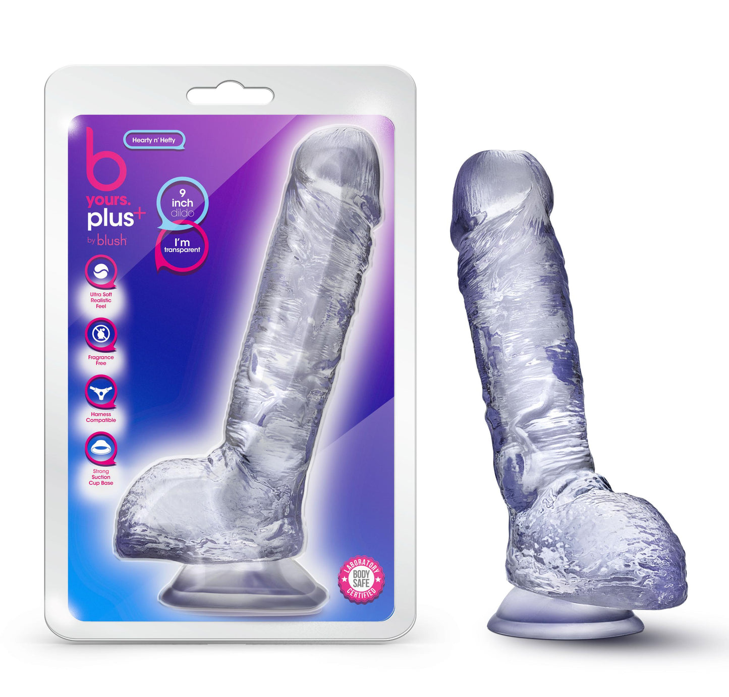 B Yours Plus - Hearty N Hefty - Clear | 819835028130 | Available at EroticWarehouse.com