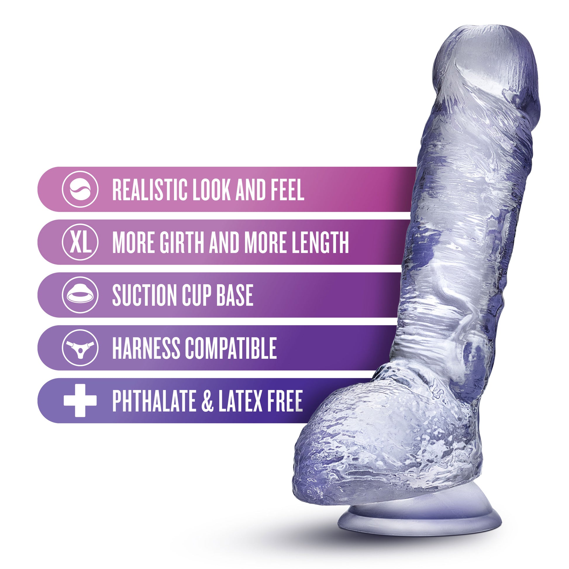 B Yours Plus - Hearty N Hefty - Clear | 819835028130 | Available at EroticWarehouse.com