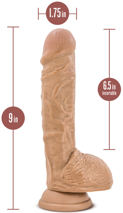 Au Naturel - Big Billy - 9 Inch Dildo - Mocha | 819835027300 | Available at EroticWarehouse.com