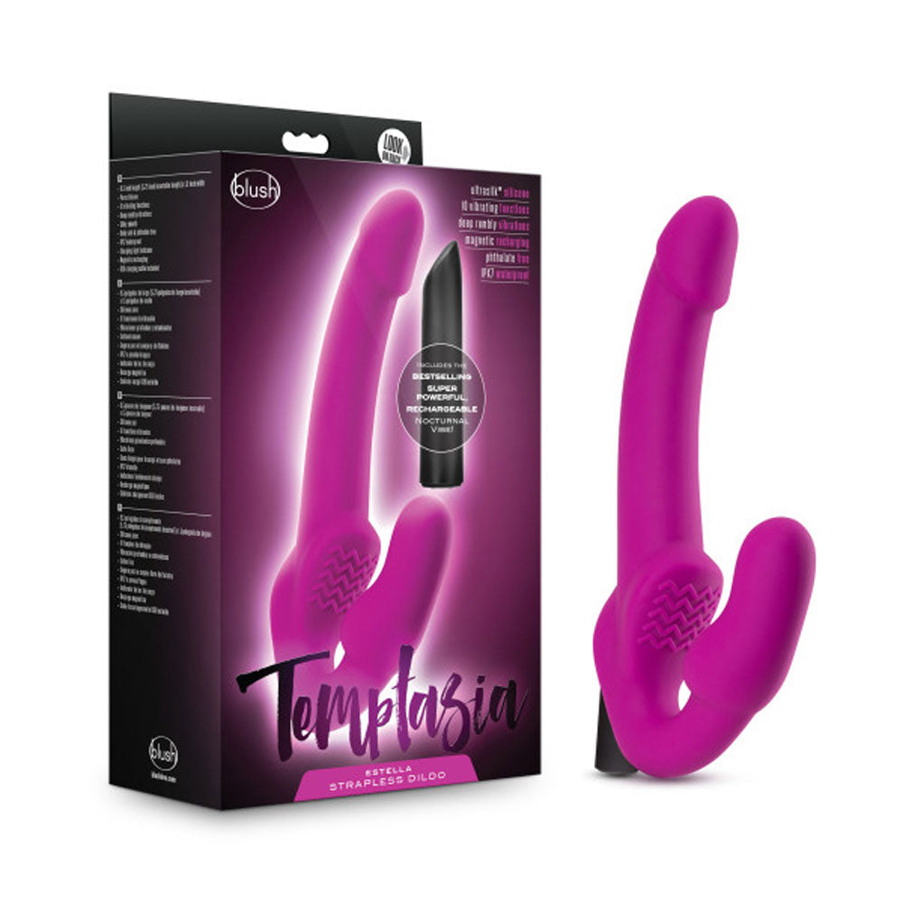 Temptasia - Estella - Strapless Silicone Dildo - Pink | 819835025061 | Available at EroticWarehouse.com