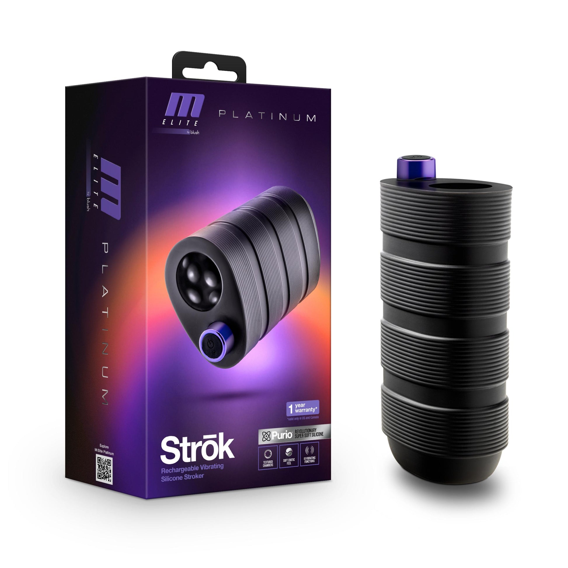 M Elite Platinum - Strok - Black | 819835029755 | Available at EroticWarehouse.com