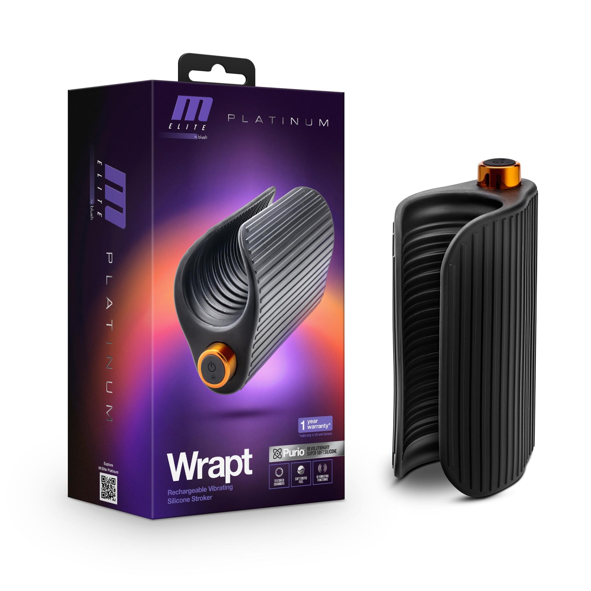 M Elite Platinum - Wrapt - Black | 819835029762 | Available at EroticWarehouse.com
