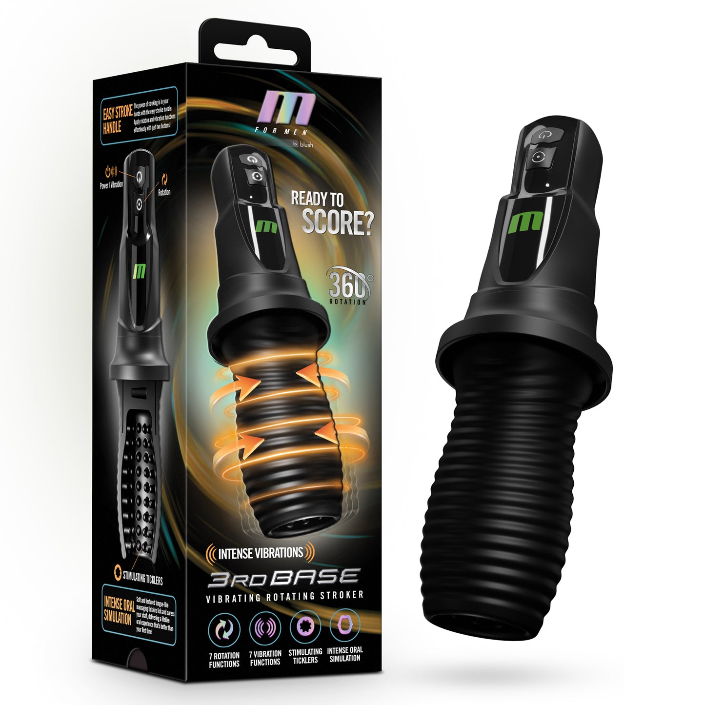 M for Men - 3rd Base - Black | 810138370469 | Available at EroticWarehouse.com