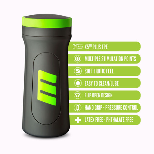 M for Men - M2 - Male Masturbator Cup - Black | 819835023401 | Available at EroticWarehouse.com