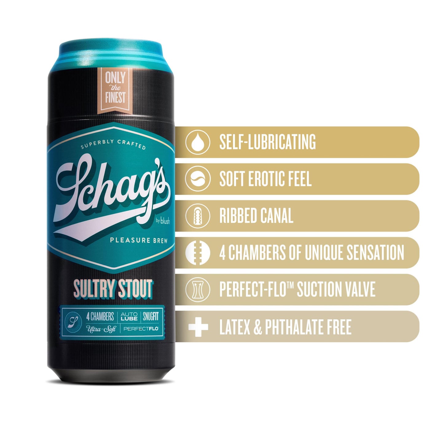 Schag's - Sultry Stout - Beer Can Style Penis Stroker | 819835028673 | Available at EroticWarehouse.com