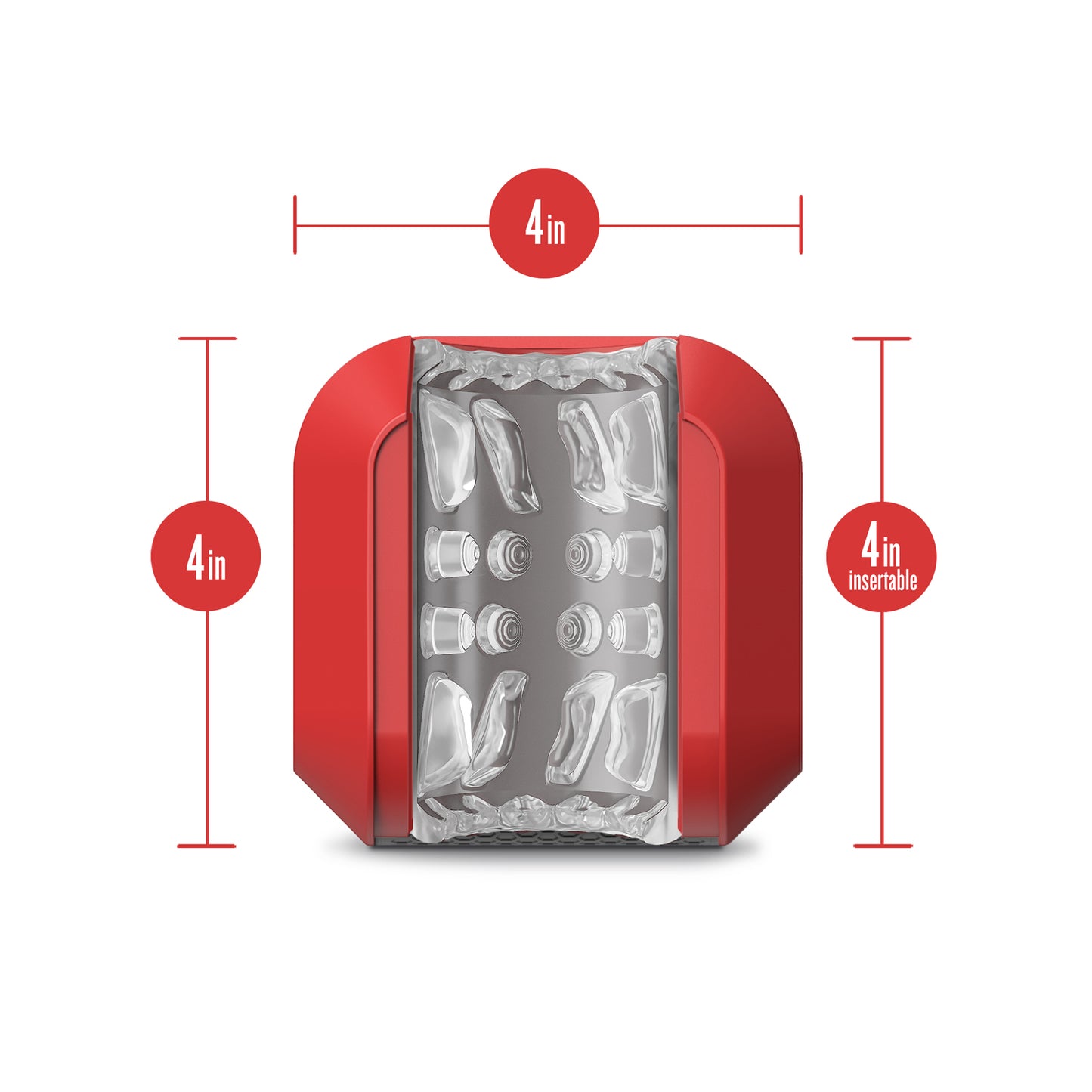 M for Men - Slambox Stroker - Red | 810138370285 | Available at EroticWarehouse.com