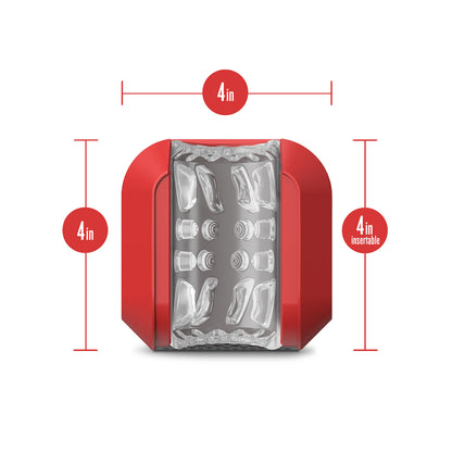 M for Men - Slambox Stroker - Red | 810138370285 | Available at EroticWarehouse.com