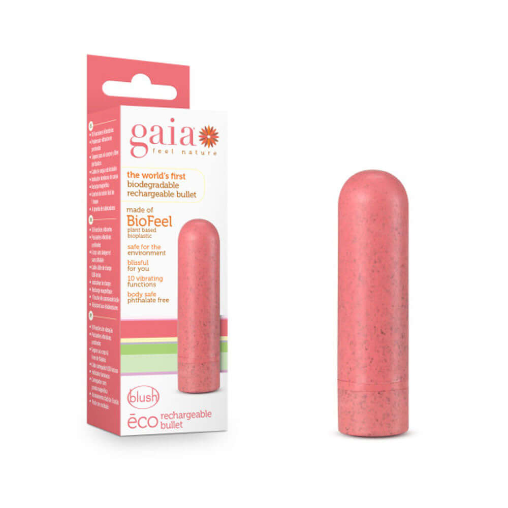 Gaia - Eco Rechargeable Bullet - Coral | 819835026310 | Available at EroticWarehouse.com