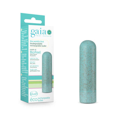 Gaia – Eco Rechargeable Bullet - Aqua | 819835026327 | Available at EroticWarehouse.com