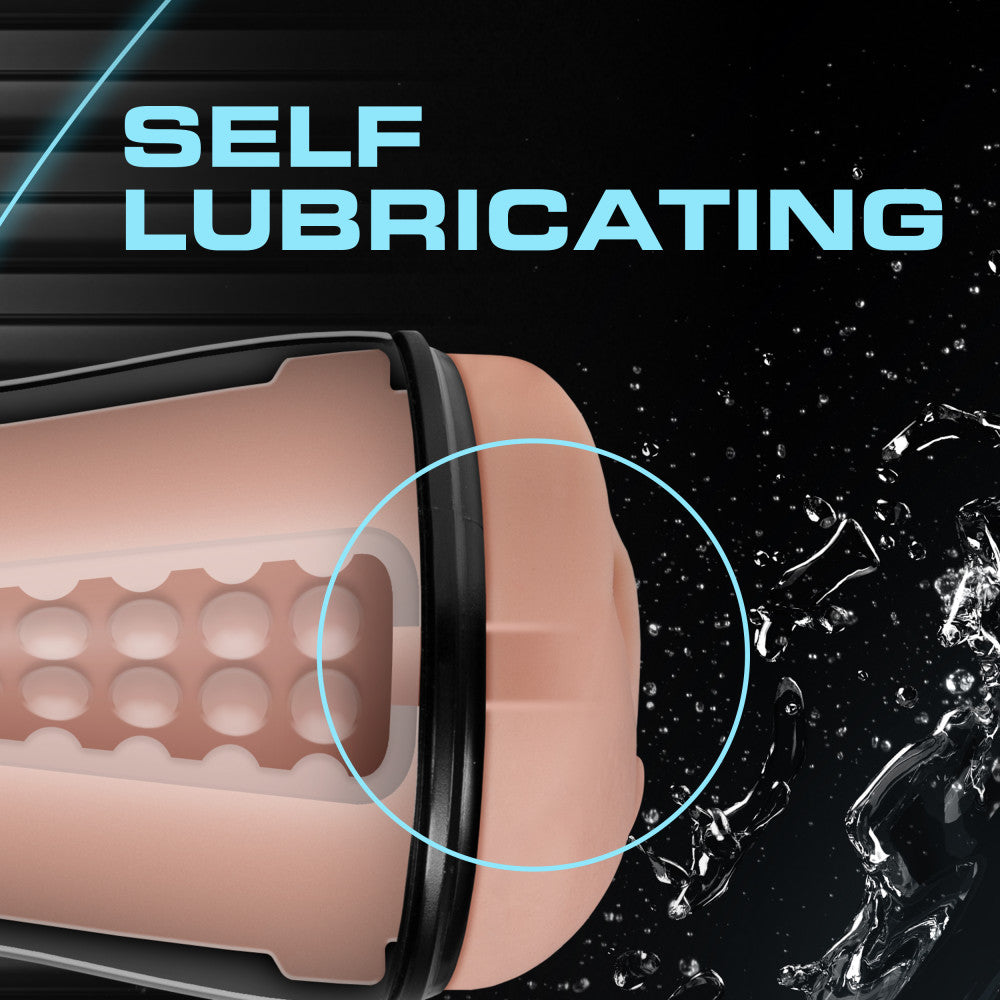 M for Men - Soft and Wet - Pussy With Pleasure Orbs - Self Lubricating Stroker Cup - Vanilla | 819835025504 | Available at EroticWarehouse.com
