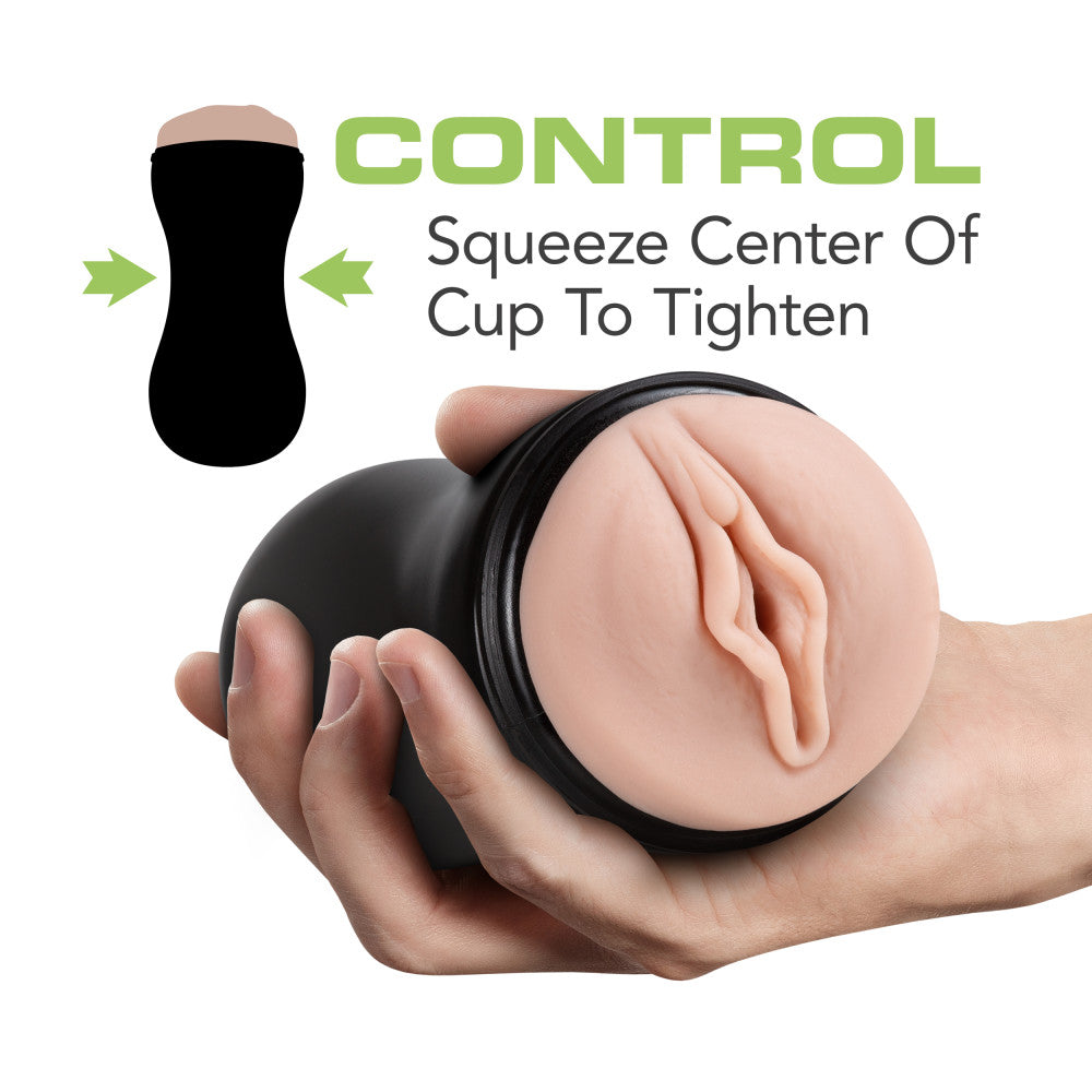 M for Men - Soft and Wet - Pussy With Pleasure Ridges - Self Lubricating Stroker Cup - Vanilla | 819835025498 | Available at EroticWarehouse.com