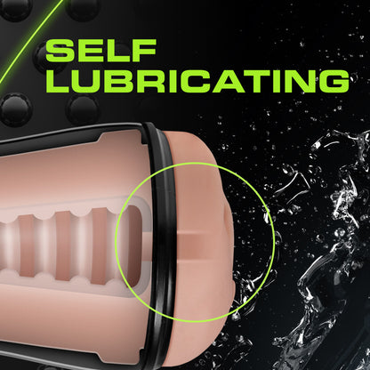 M for Men - Soft and Wet - Pussy With Pleasure Ridges - Self Lubricating Stroker Cup - Vanilla | 819835025498 | Available at EroticWarehouse.com
