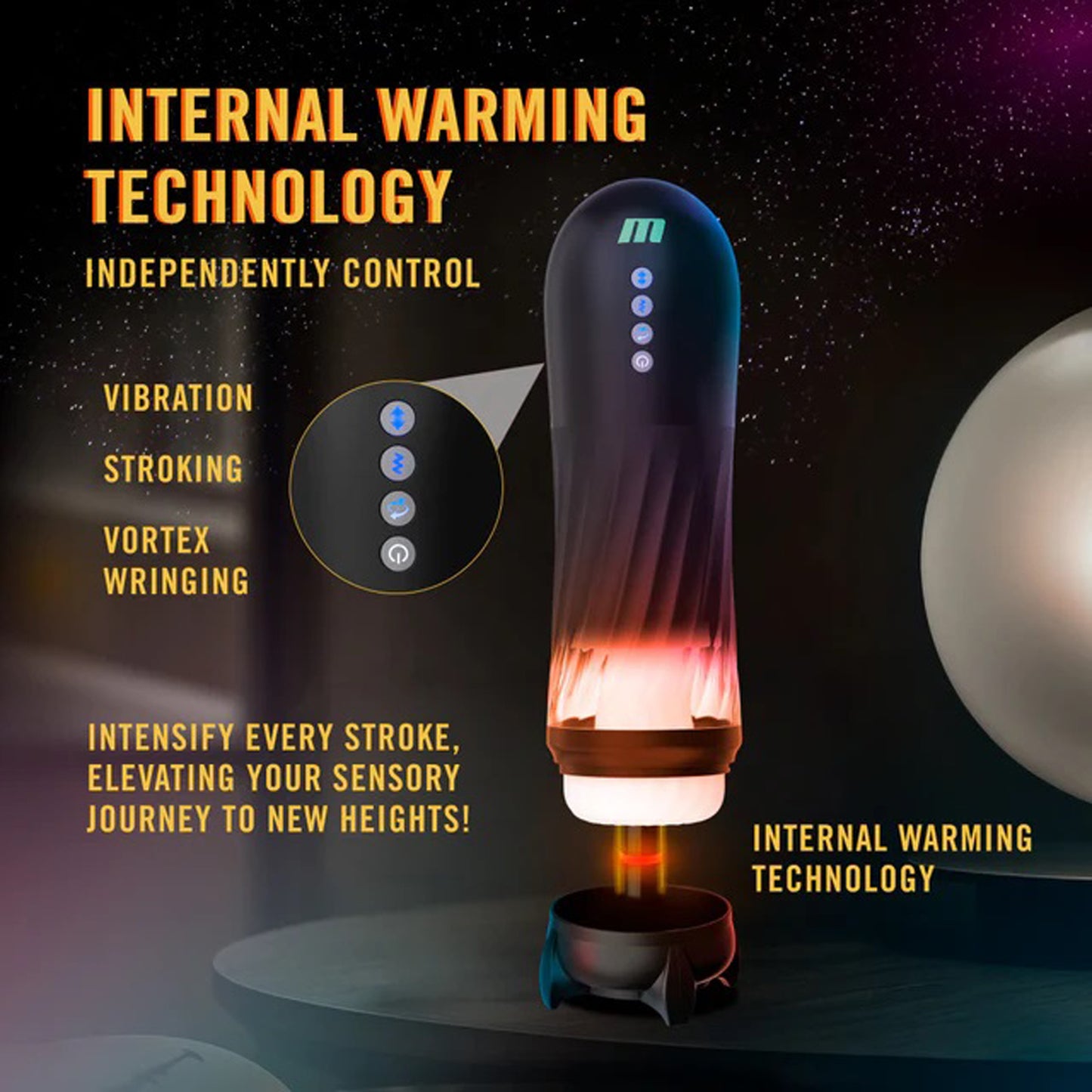 Quantumx Triple Action Automatic Stroker - Black | 810138371077 | Available at EroticWarehouse.com