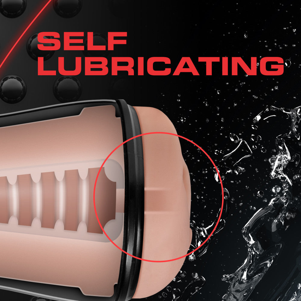 M for Men - Soft and Wet - Pussy With Pleasure Ridges and Orbs - Self Lubricating Stroker Cup - Vanilla | 819835025528 | Available at EroticWarehouse.com