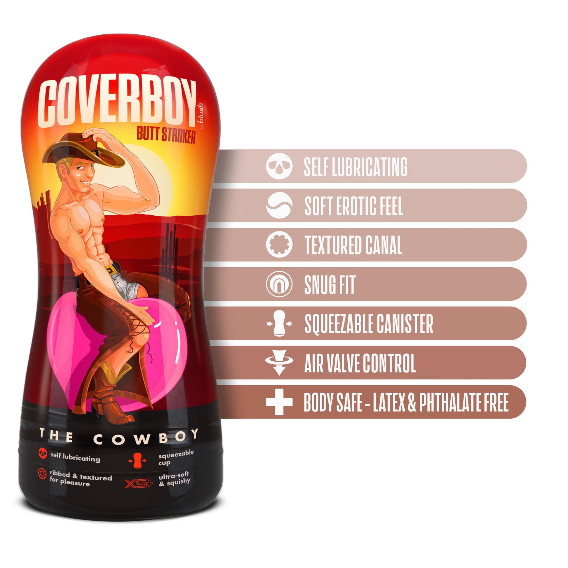 Coverboy - Cowboy - Self Lubricating Stroker - Beige | 819835029199 | Available at EroticWarehouse.com
