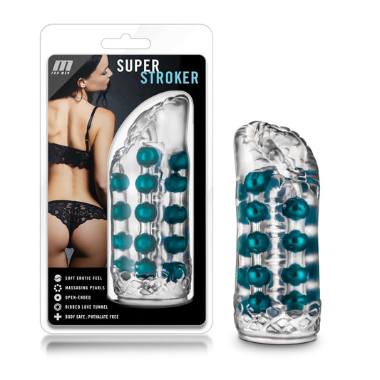 M for Men Super Stroker - Clear | 702730682869 | Available at EroticWarehouse.com