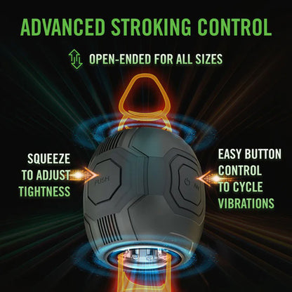 M for Men - Dome X - Vibrating Masturbator - Black | 810138370339 | Available at EroticWarehouse.com