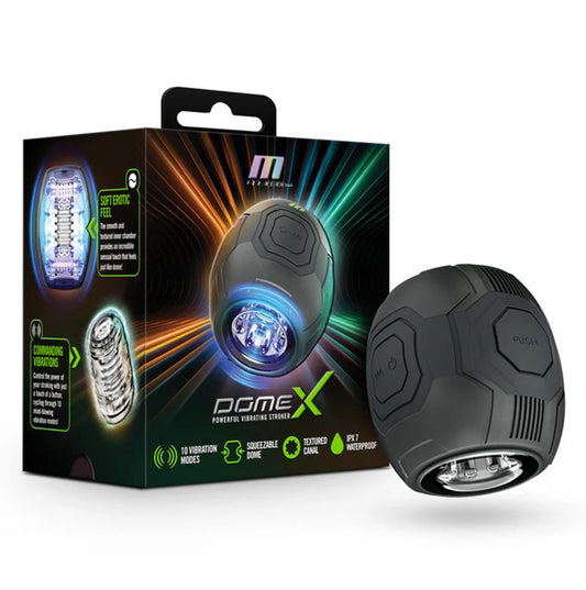 M for Men - Dome X - Vibrating Masturbator - Black | 810138370339 | Available at EroticWarehouse.com