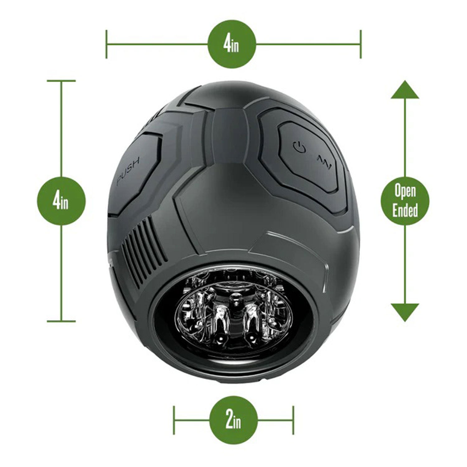M for Men - Dome X - Vibrating Masturbator - Black | 810138370339 | Available at EroticWarehouse.com