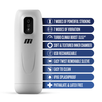 M for Men - Robo-Bator - White | 810138370278 | Available at EroticWarehouse.com