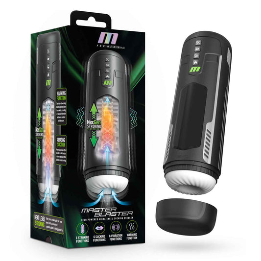 M for Men - Master Blaster - Black | 810138370445 | Available at EroticWarehouse.com