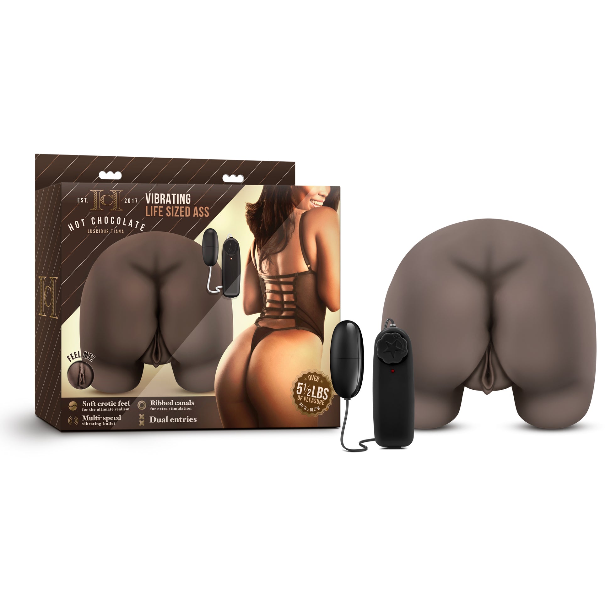 Hot Chocolate - Luscius Tiana - Vibrating Life-Sized Ass | 855215007685 | Available at EroticWarehouse.com