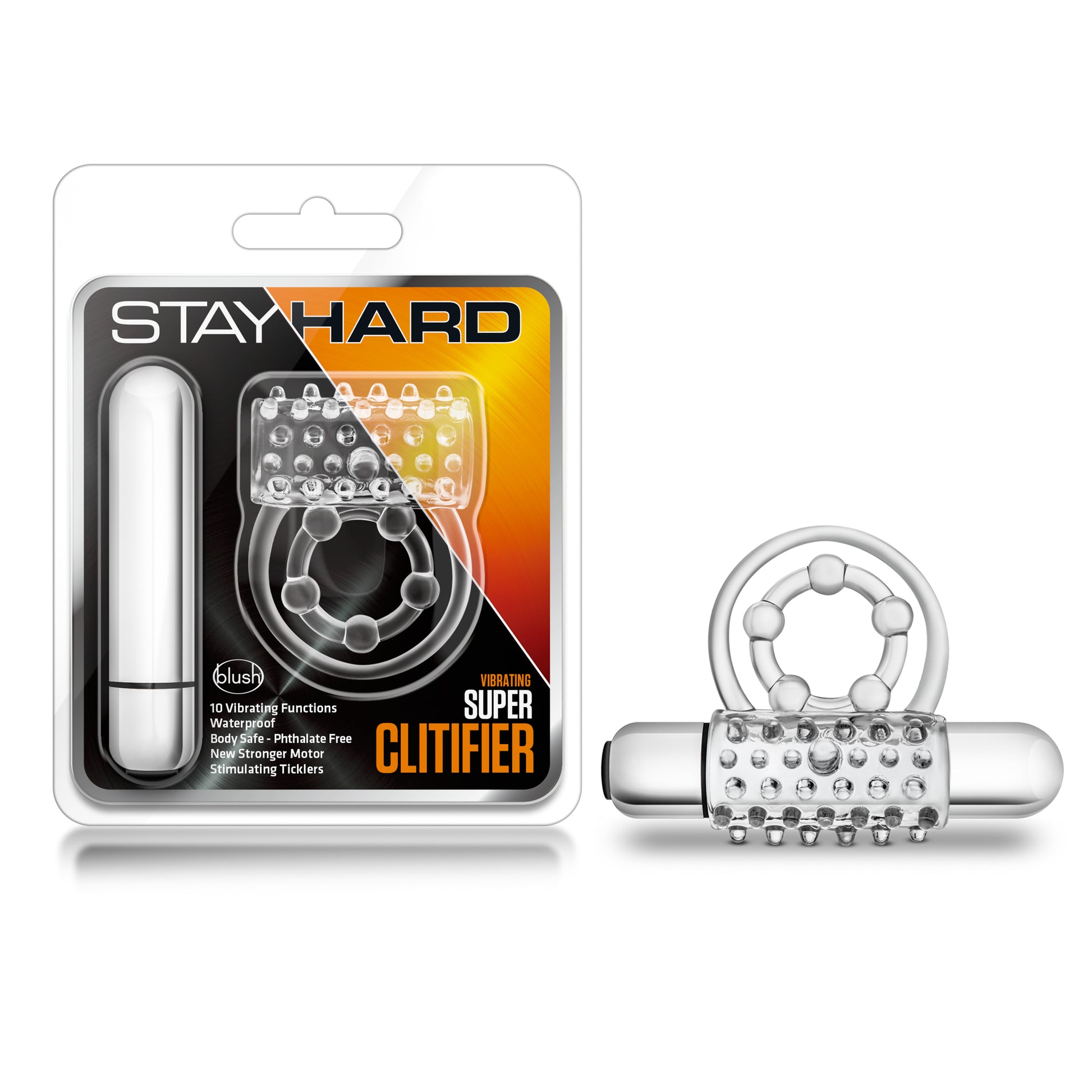 Stay Hard - Vibrating Super Clitifier - Clear | 853858007352 | Available at EroticWarehouse.com