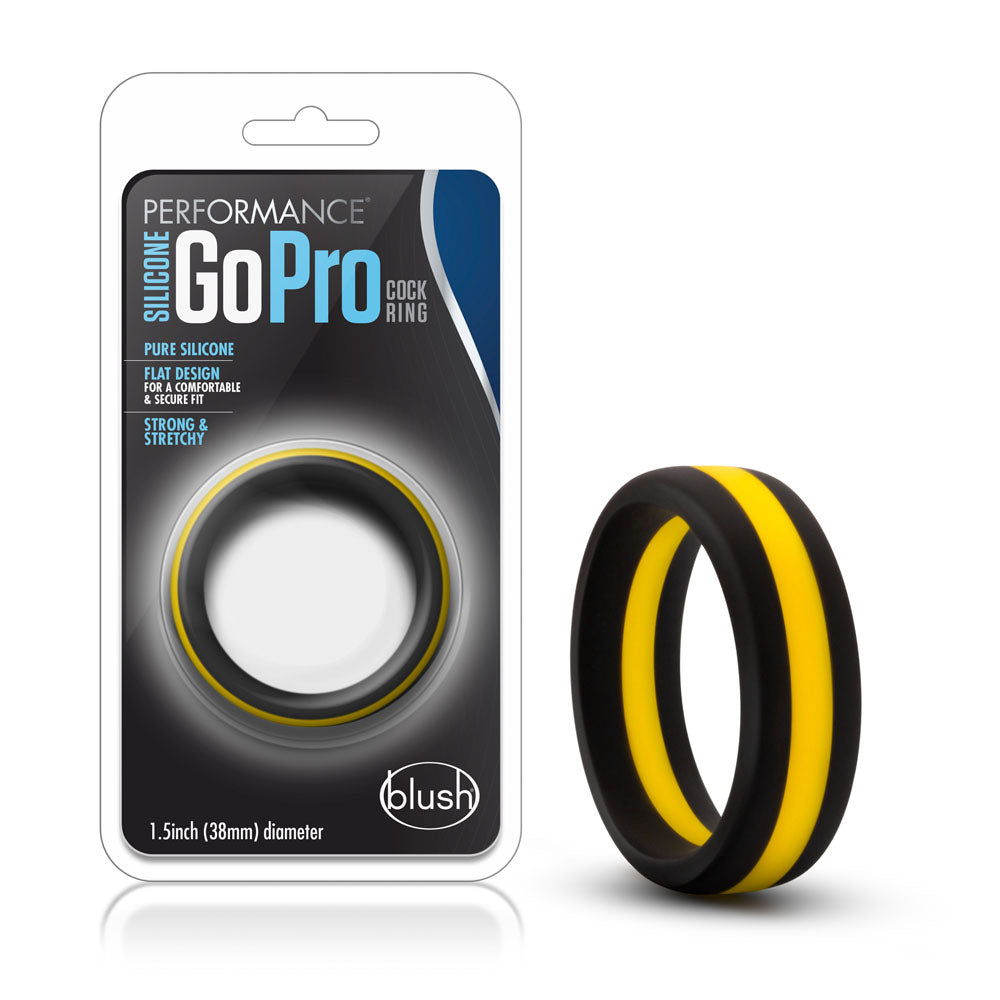 Performance - Silicone Go Pro Cock Ring - Black/gold/black | 853858007710 | Available at EroticWarehouse.com
