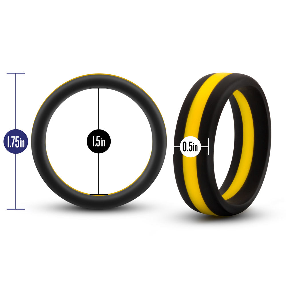 Performance - Silicone Go Pro Cock Ring - Black/gold/black | 853858007710 | Available at EroticWarehouse.com