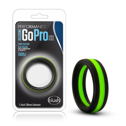 Performance - Silicone Go Pro Cock Ring - Black/green/black | 853858007727 | Available at EroticWarehouse.com