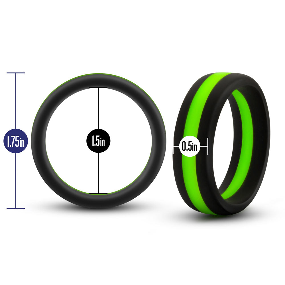 Performance - Silicone Go Pro Cock Ring - Black/green/black | 853858007727 | Available at EroticWarehouse.com