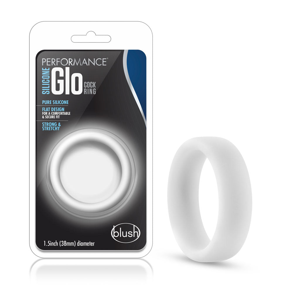 Performance - Silicone Glo Cock Ring - White Glow | 853858007789 | Available at EroticWarehouse.com