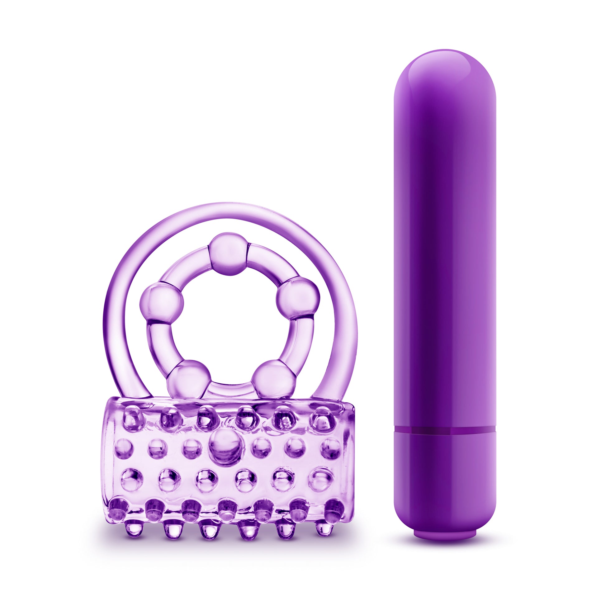 Play With Me - the Player - Vibrating Double Strap Ring - Purple | 853858007444 | Available at EroticWarehouse.com