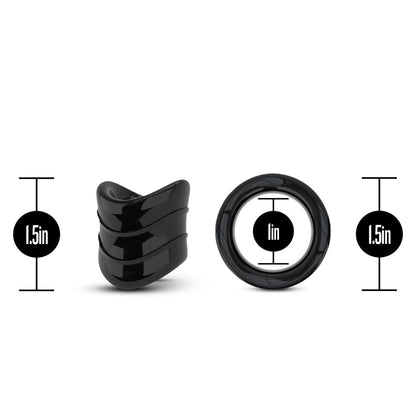 Stay Hard - Beef Ball Stretcher Snug X Long - 1 Inch Diameter - Black | 819835026105 | Available at EroticWarehouse.com