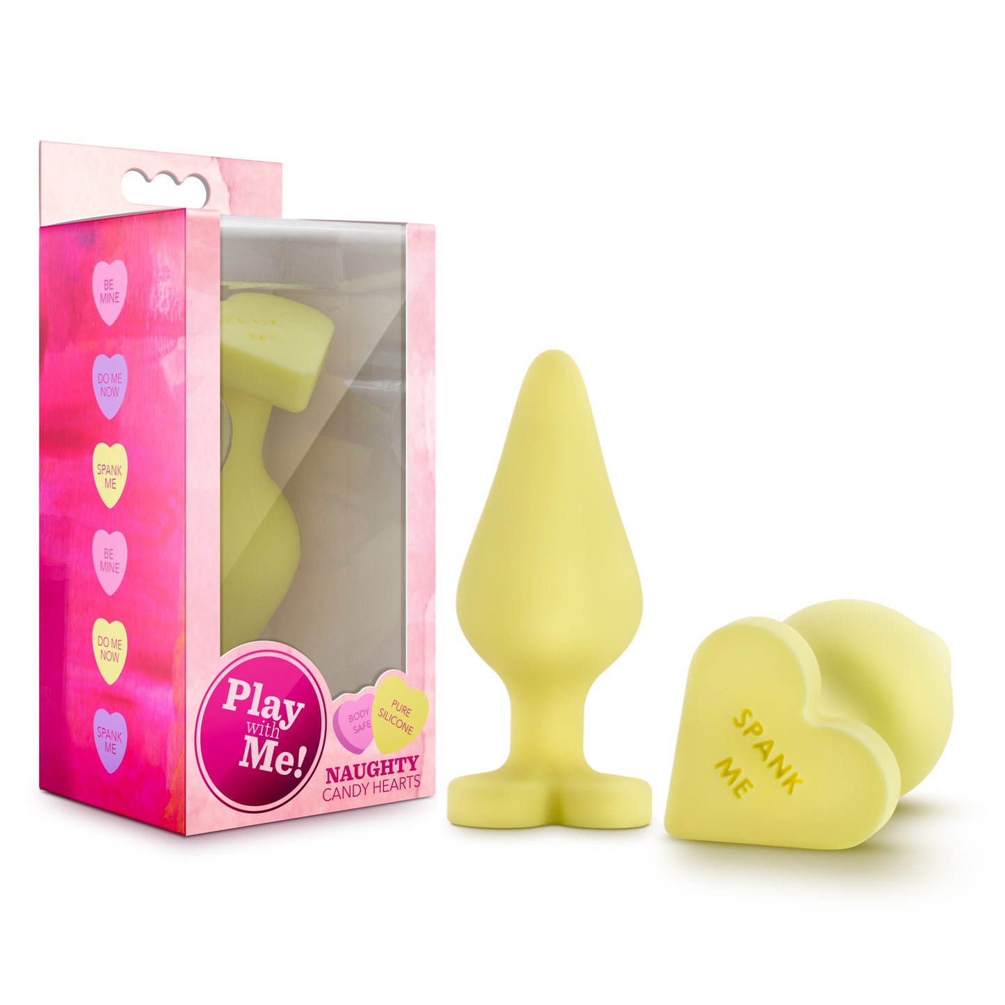 Naughty Candy Heart - Spank Me - Yellow | 735380956301 | Available at EroticWarehouse.com