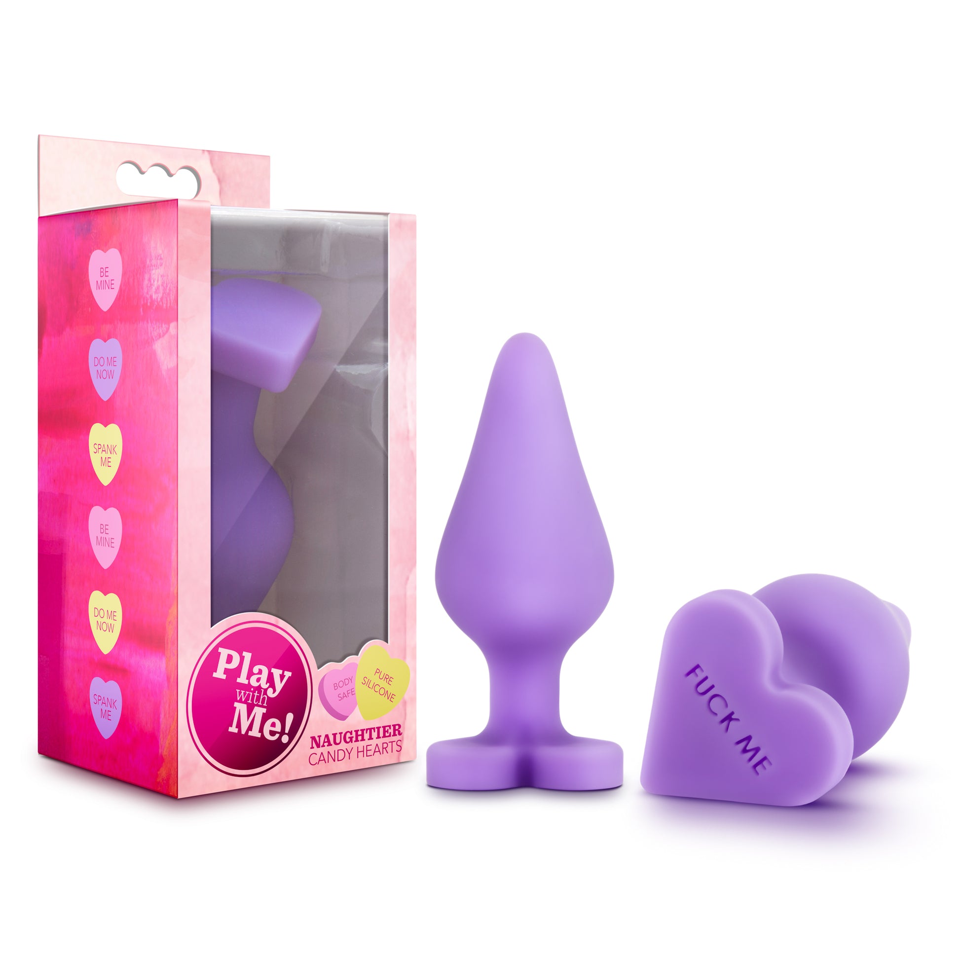 Naughtier Candy Hearts - Fuck Me - Purple | 702730699973 | Available at EroticWarehouse.com