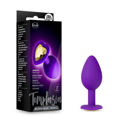 Temptasia - Bling Plug Small - Purple | 819835024460 | Available at EroticWarehouse.com