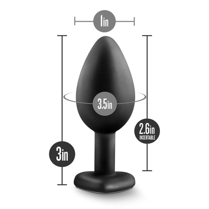 Temptasia - Bling Plug - Small - Black | 819835020745 | Available at EroticWarehouse.com