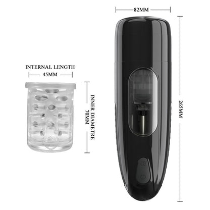 Pretty Love Marlon - Thrusting and Rotating Masturbator - Black | 6959532332476 | Available at EroticWarehouse.com