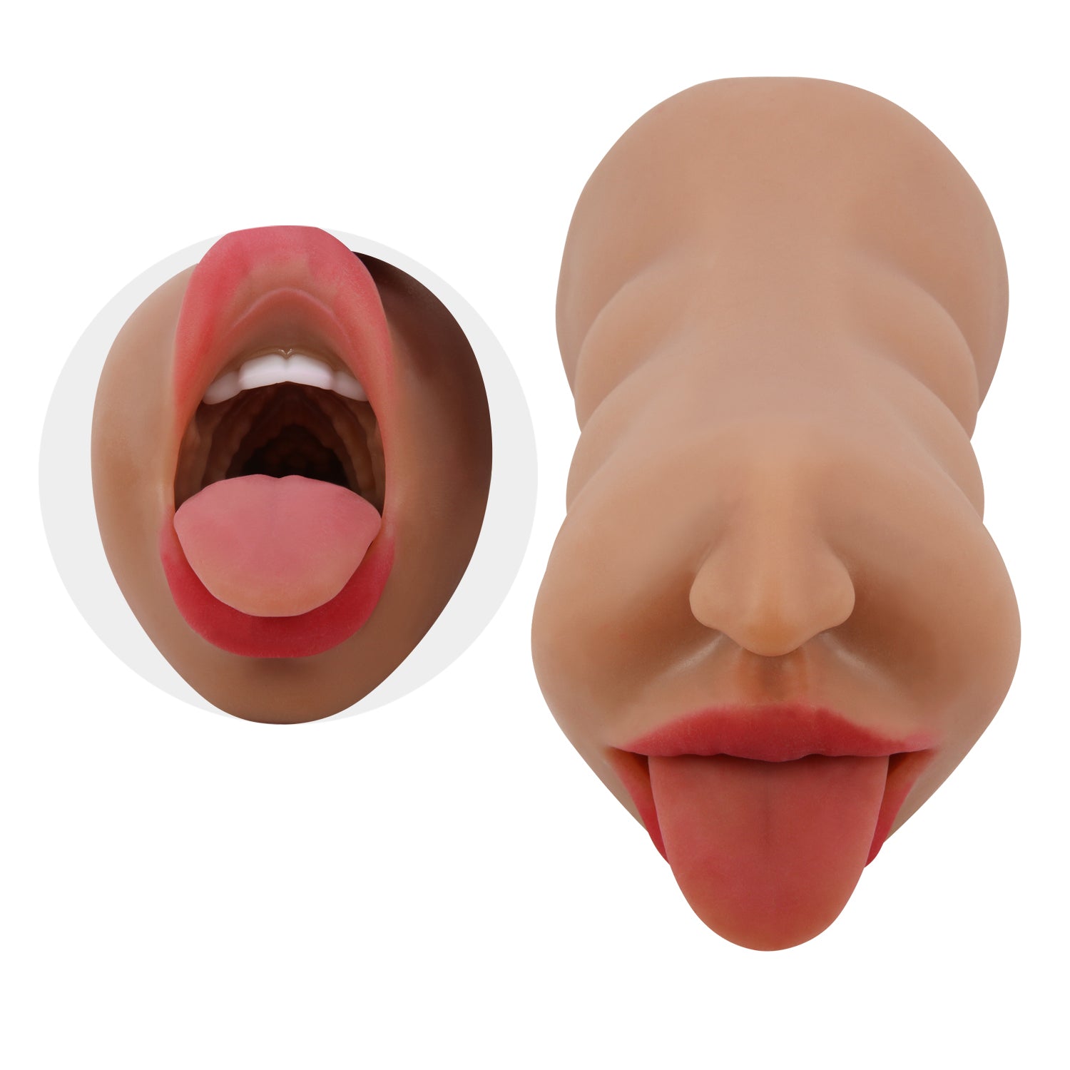 Sarah Mouth Masturbator Sleeve - Brown | 6959532360158 | Available at EroticWarehouse.com