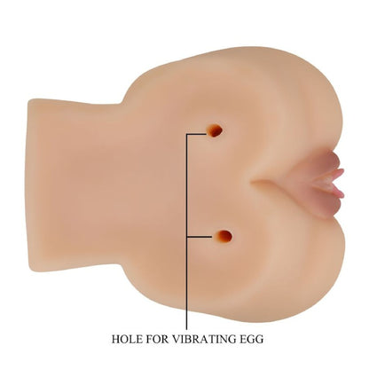 Kylie Realistic Vagina and Ass Vibrating Stroker - Light | 6959532329261 | Available at EroticWarehouse.com