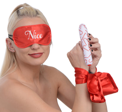 Bang - Naughty Holiday Kit - Wrist Ties XL Bullet and Blindfold | 848518039972 | Available at EroticWarehouse.com
