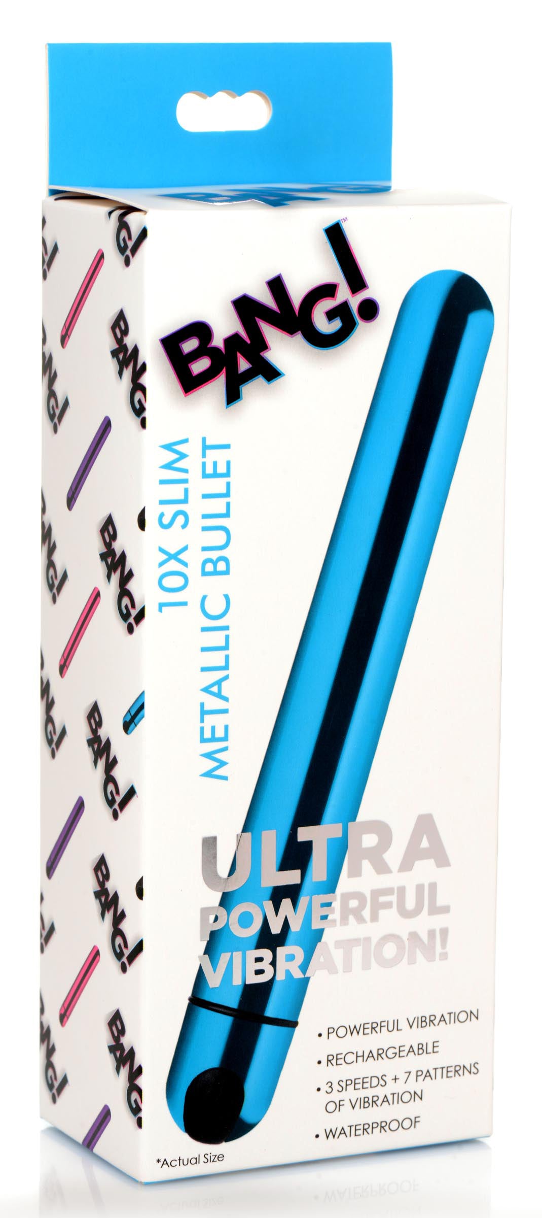 10x Slim Metallic Bullet - Blue | 848518038388 | Available at EroticWarehouse.com