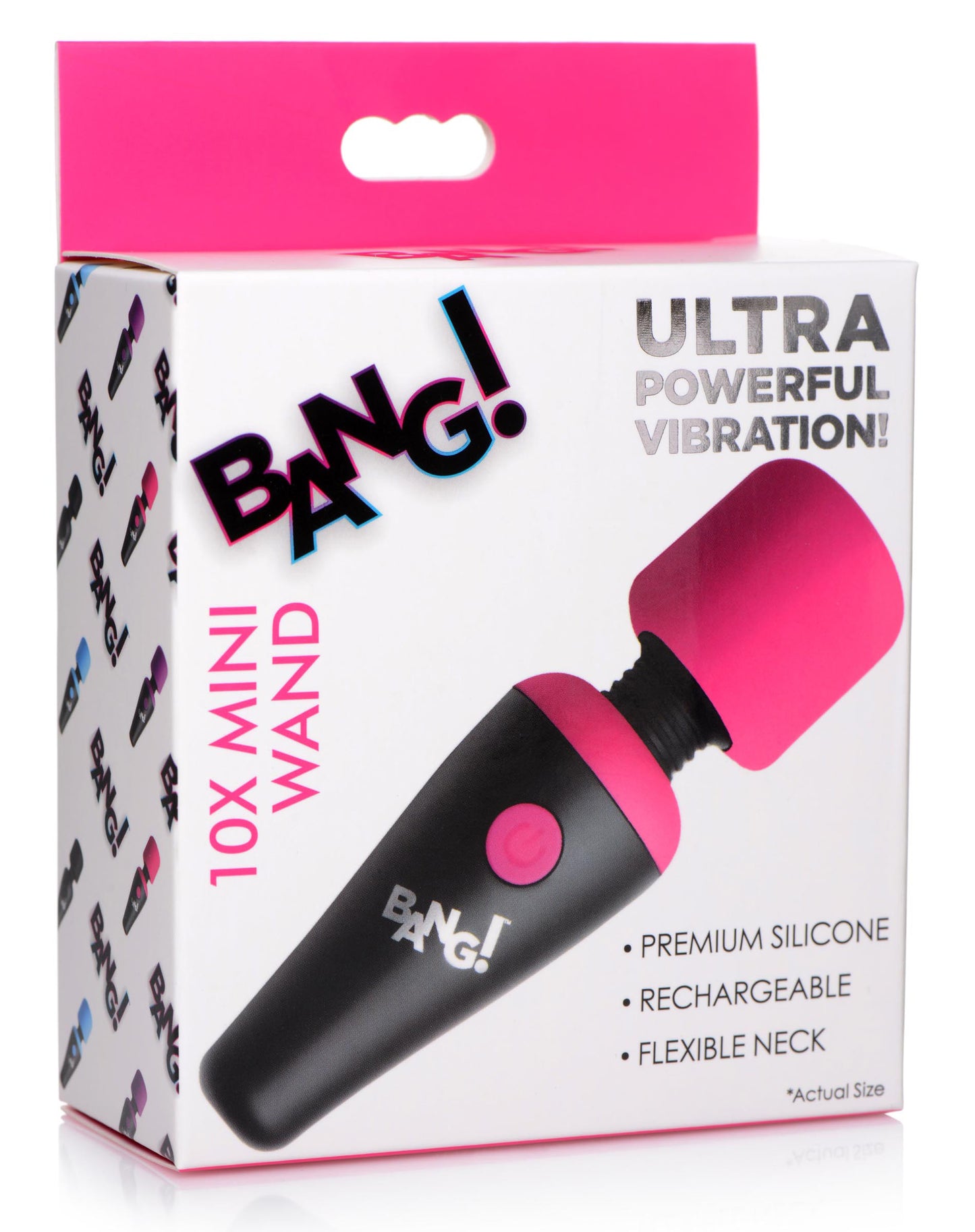 Bang - 10x Vibrating Mini Silicone Wand - Pink | 848518045003 | Available at EroticWarehouse.com
